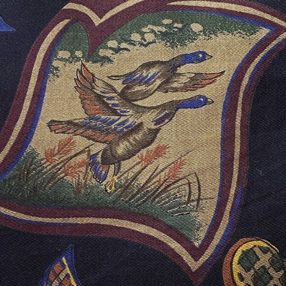 Vintage British Isles Sz 4 (S) Womens Shirt Button Up Duck Print Long Sleeve - Picture 11 of 12